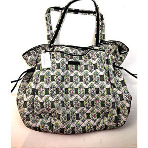 Veral Bradley Iconic Glenna Tote Paisley Blue Shoulder Bag Travel Preppy Work